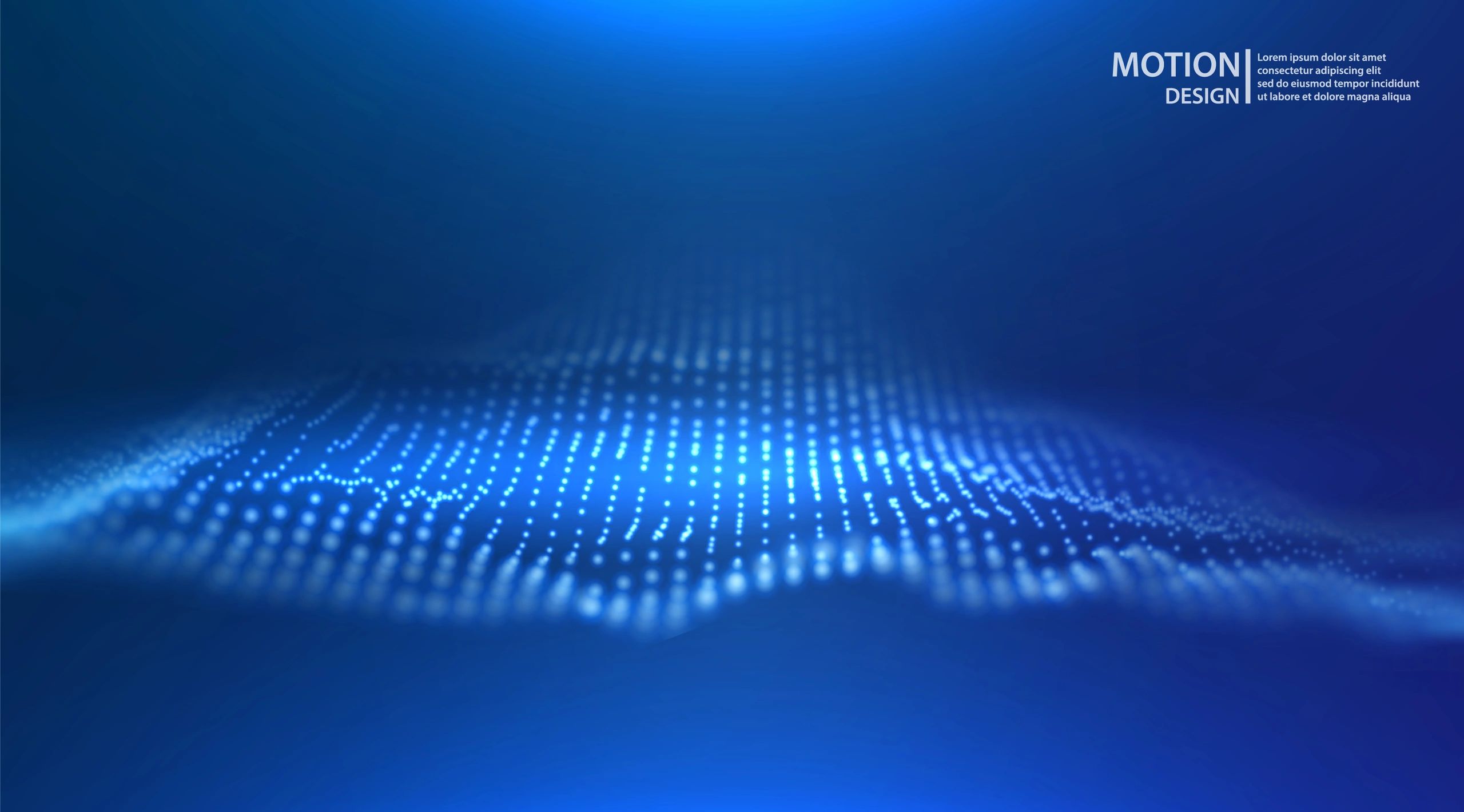 Abstract blue data visualization wave