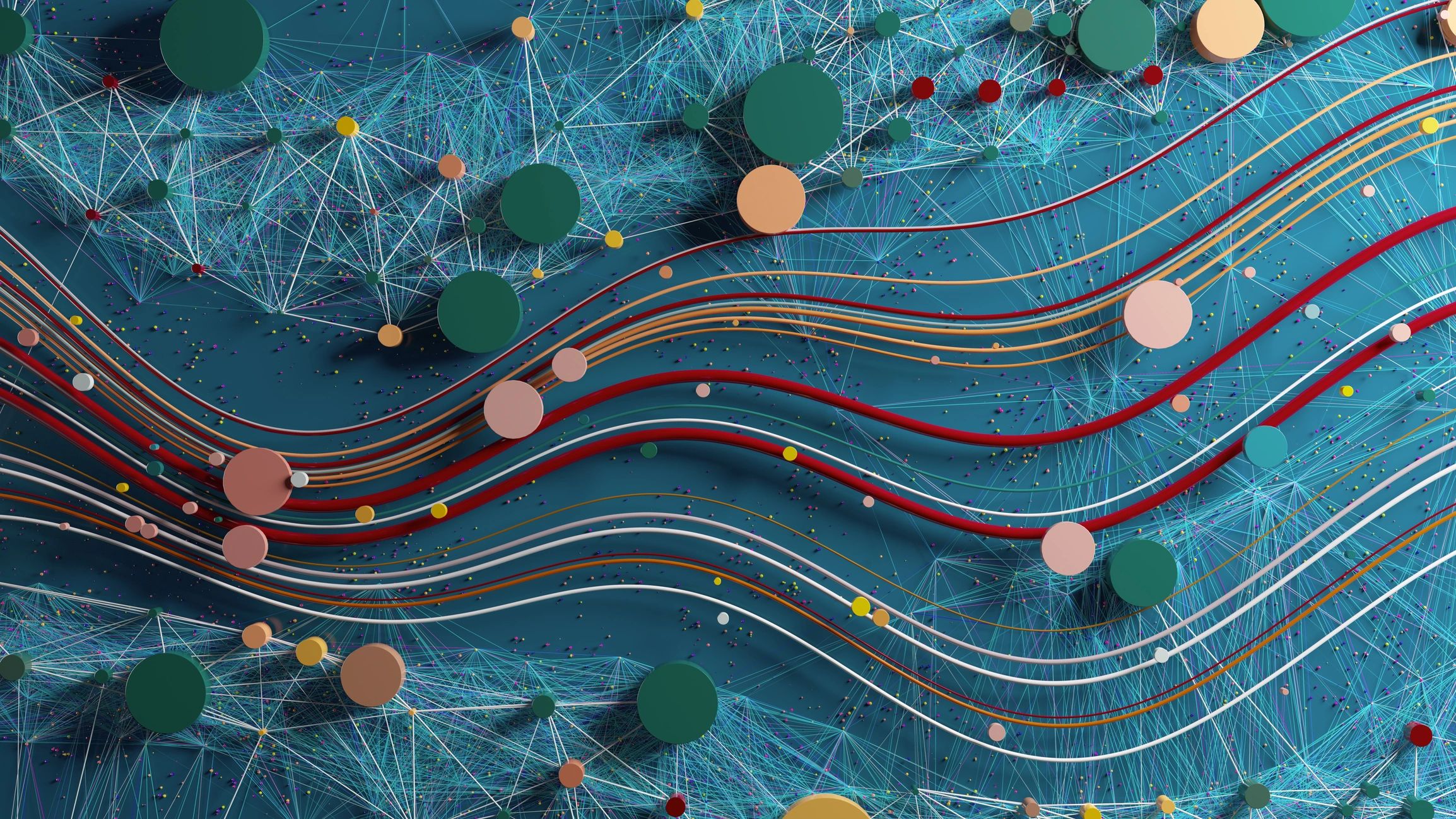 Abstract European technology network visualization